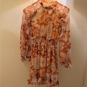 Karlie - Abstract Ruffle Dress